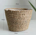 Braided basket for planting/storage