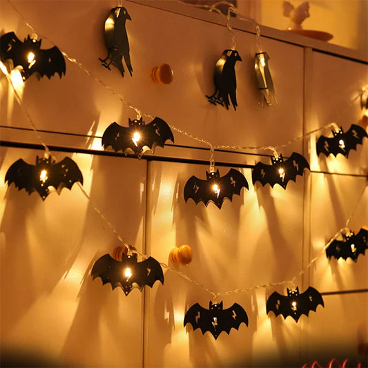 LED ljusslinga med halloweenmotiv 1,5 m