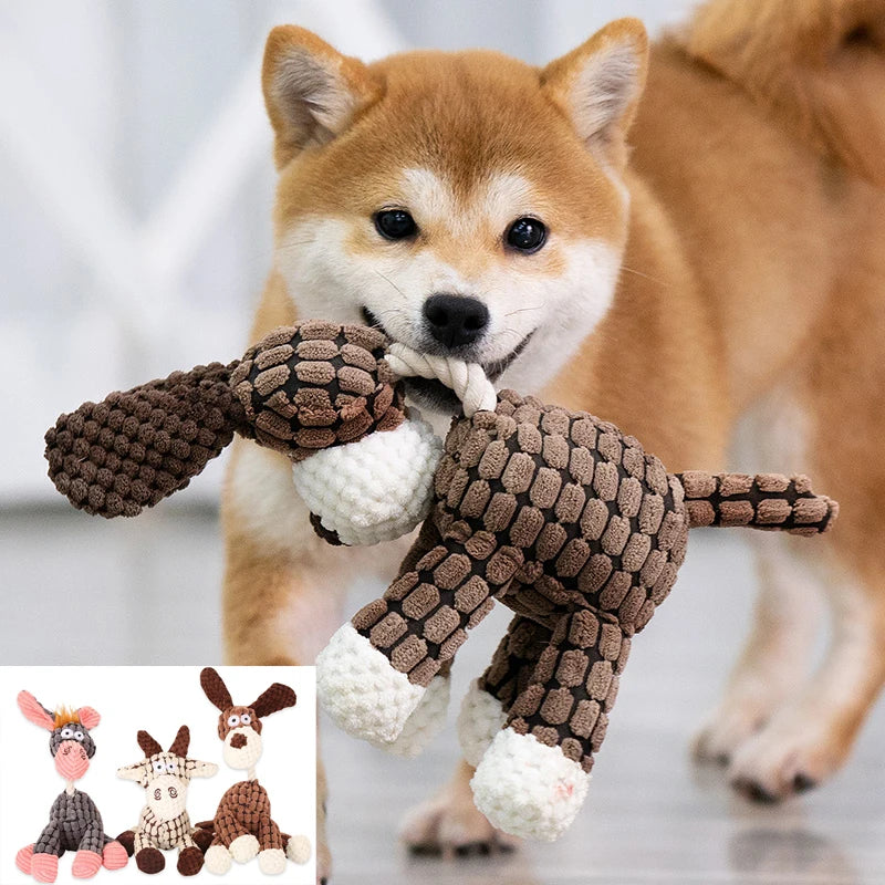 Tålig hundleksak i mjuk plysch med pipfunktion