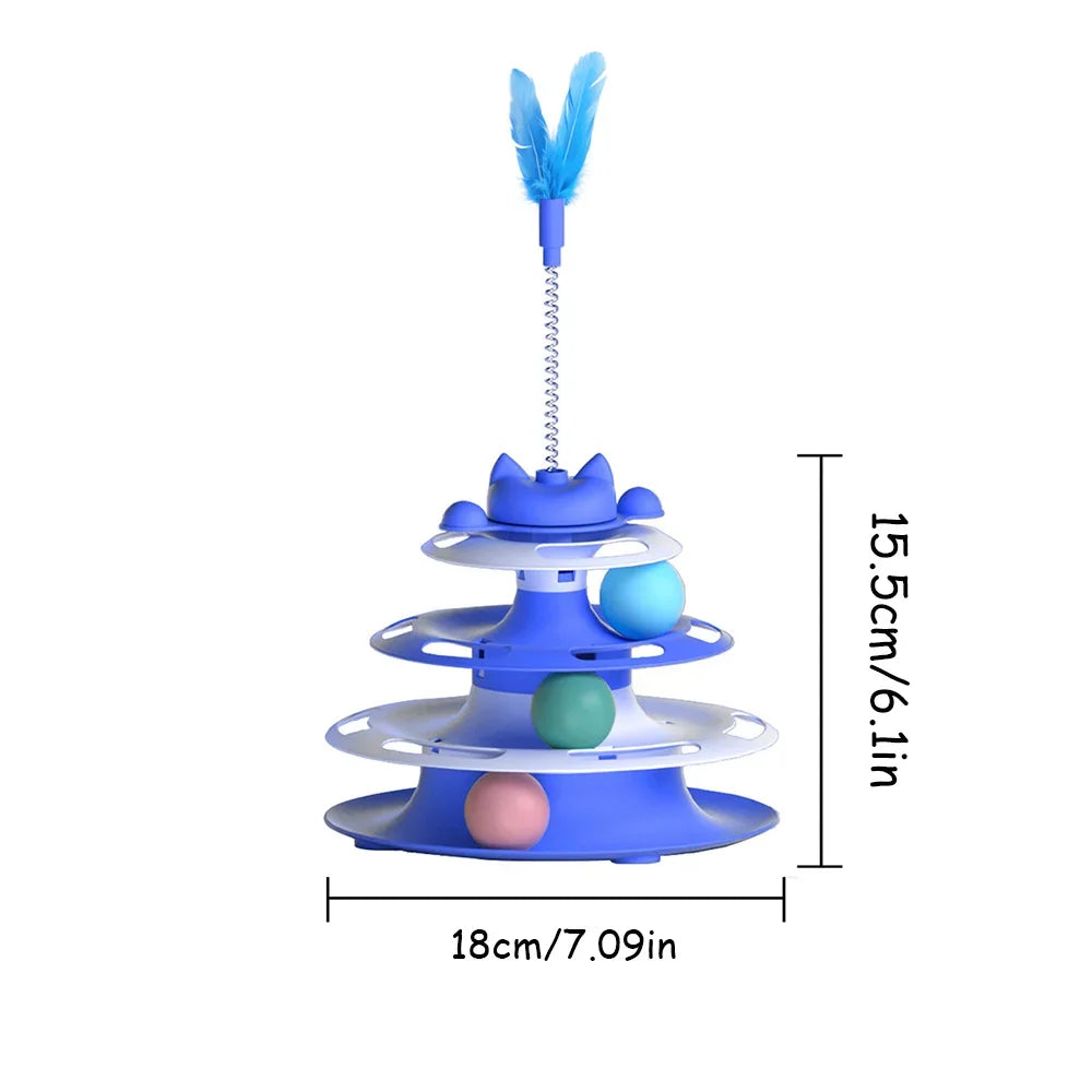 Interaktiv kattleksak med snurrfunktion