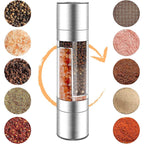 Stainless steel salt &amp; pepper mill with adjustable ceramic grinder