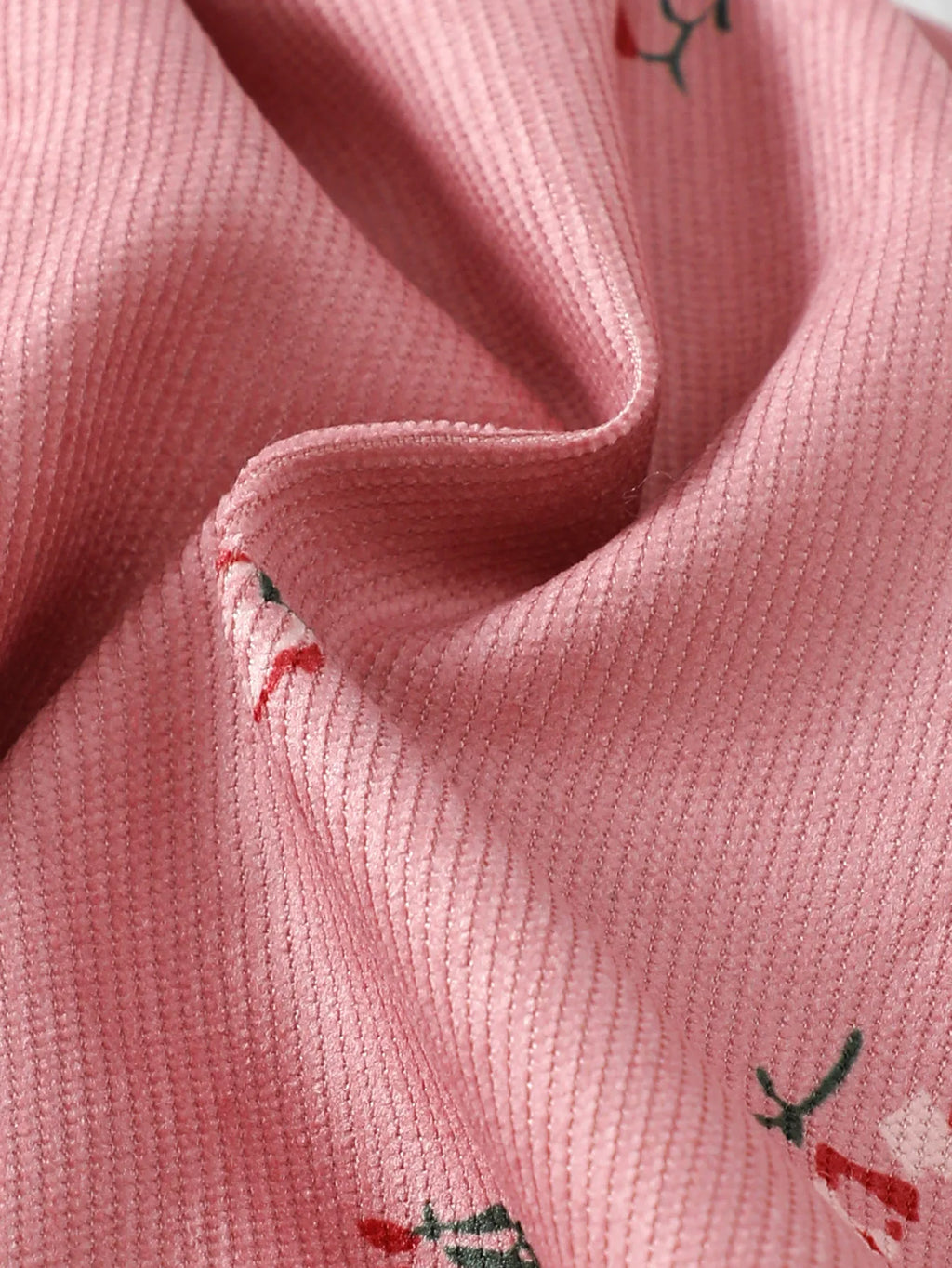 Blommig klänning med rosett & matchande hårband