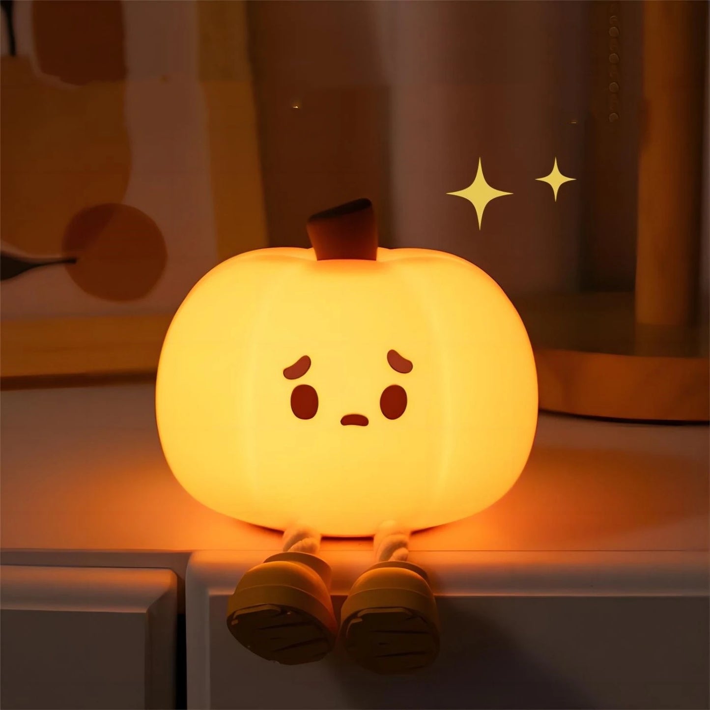Pumpa nattlampa med mjukt sken