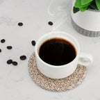 Elegant underlägg för glas/koppar i exklusiv bomullsblandning