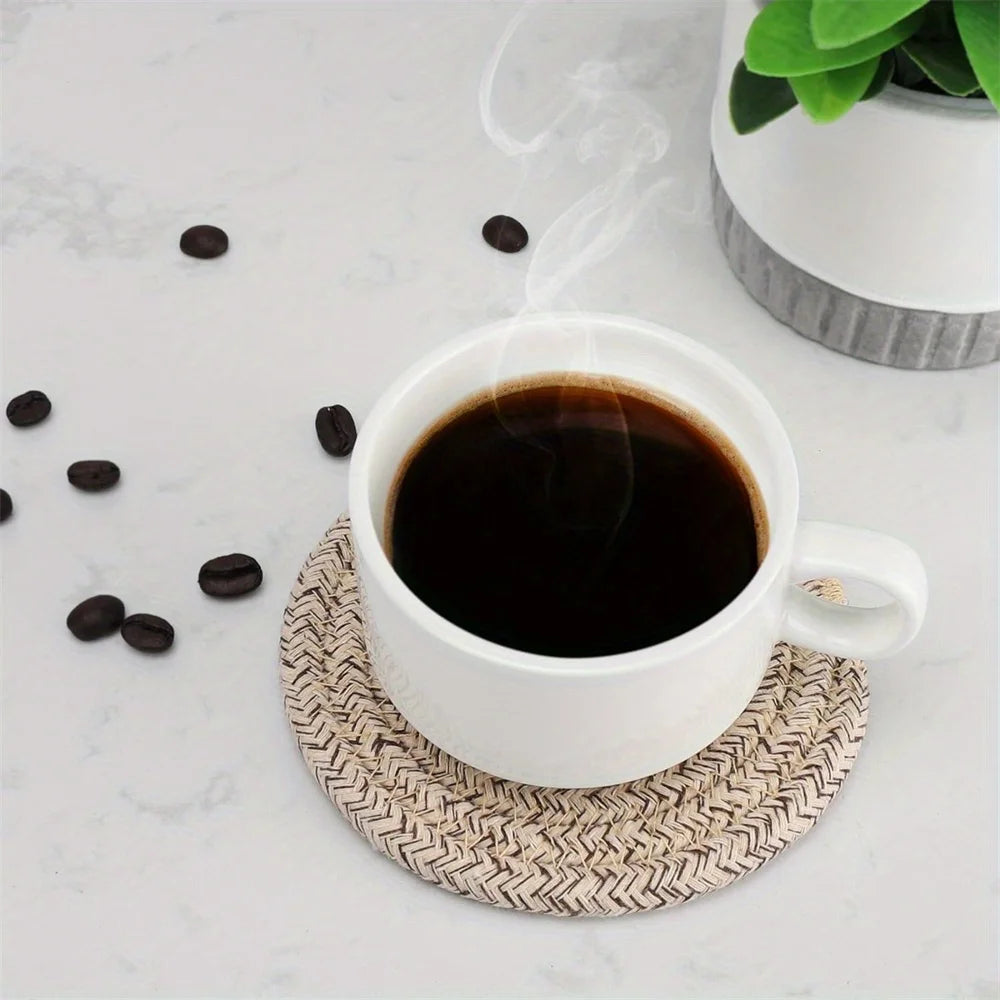 Elegant underlägg för glas/koppar i exklusiv bomullsblandning