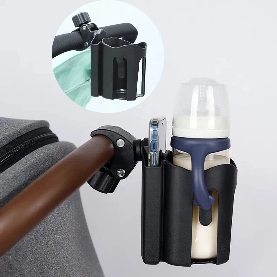 Universalhållare för vattenflaska & mobil för barnvagn/cykel