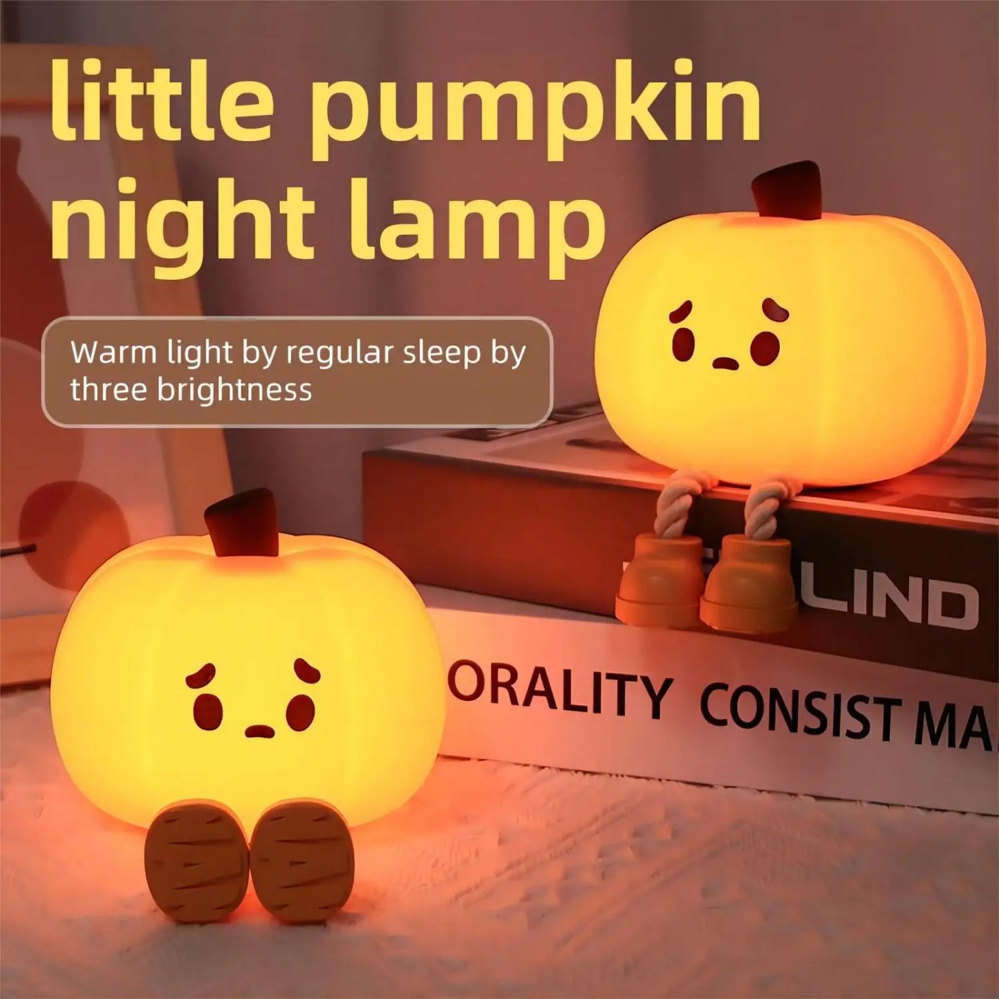 Pumpa nattlampa med mjukt sken