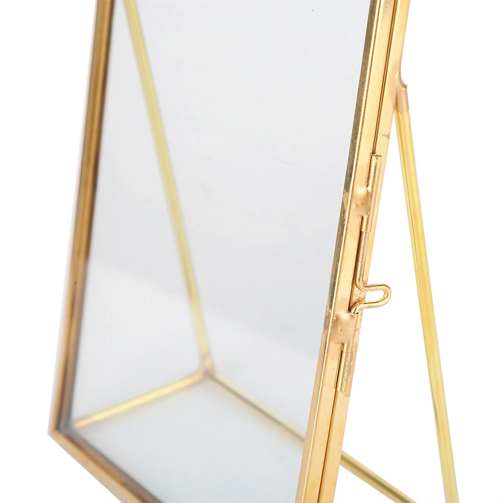 Fotoram i glas och mässing