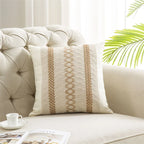 Dekorativa kuddfodral i bomull och linne