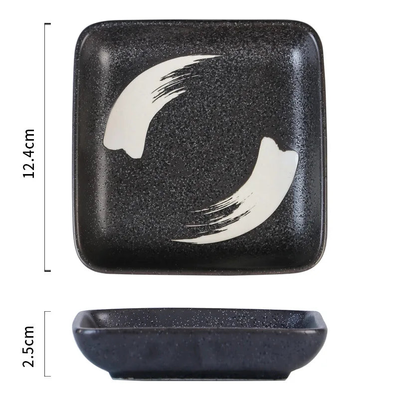 Fyrkantigt serveringsfat i keramik