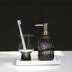 Stylish glass soap dispenser