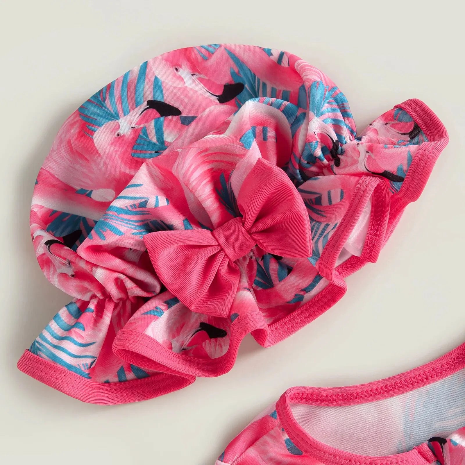 Långärmad baddräkt med dragkedja & badmössa