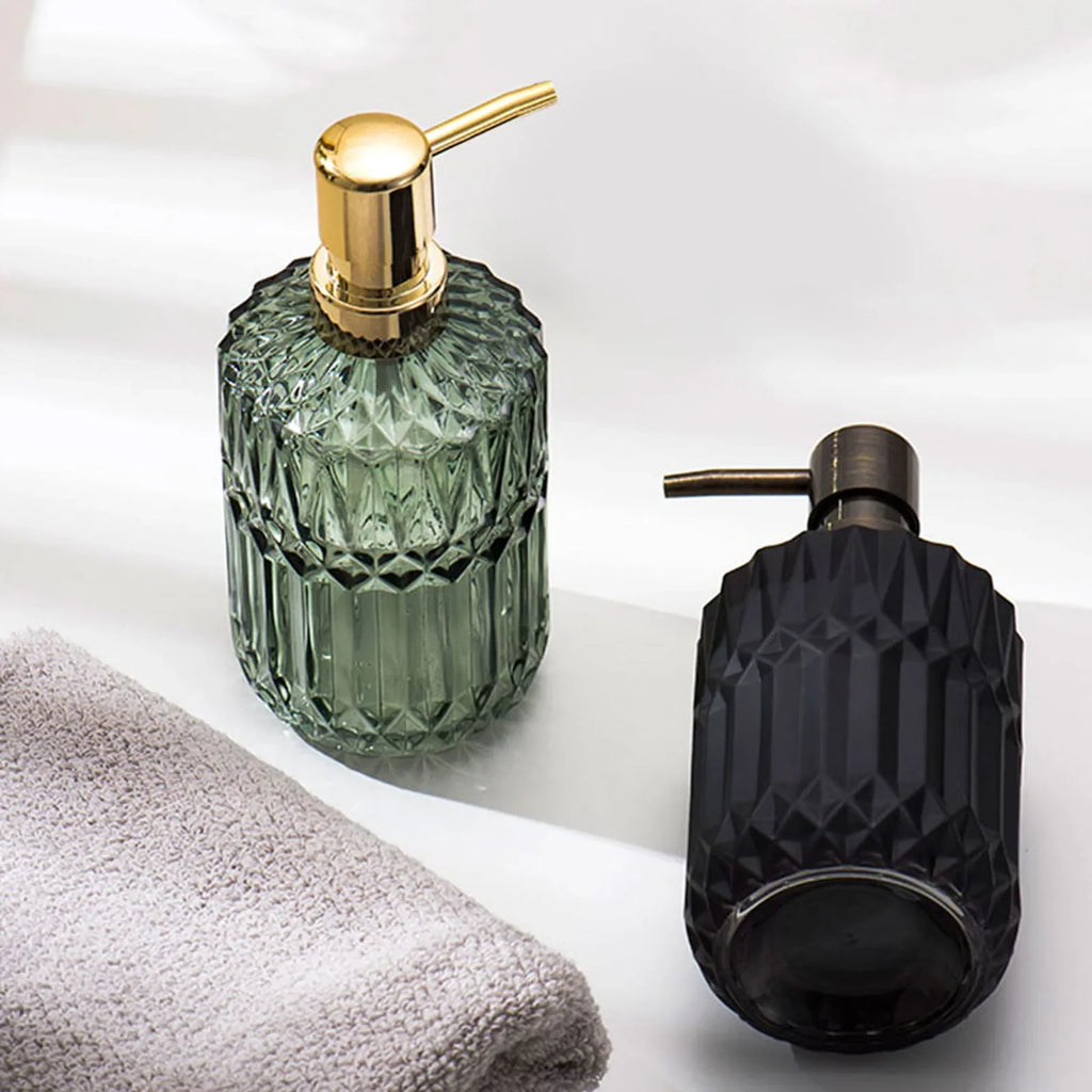 Stylish glass soap dispenser