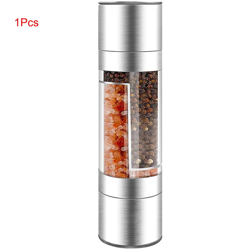 Stainless steel salt &amp; pepper mill with adjustable ceramic grinder