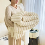 Soft quality blanket with temperature regulating effect