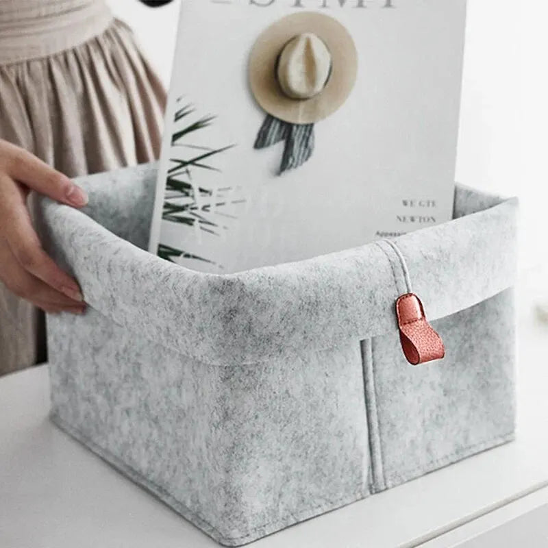 Stylish felt basket for smart storage