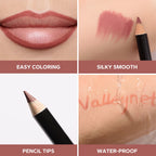 Läpp- & eyeliner-set i nude och bruna toner med matt finish