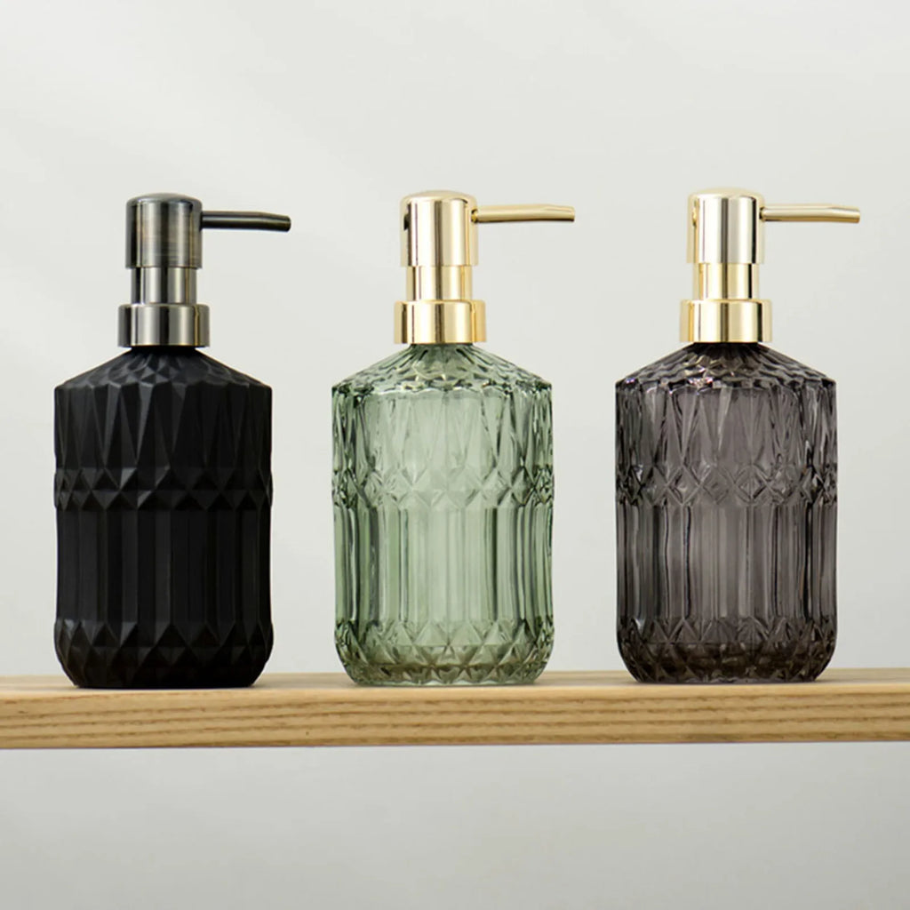 Stylish glass soap dispenser