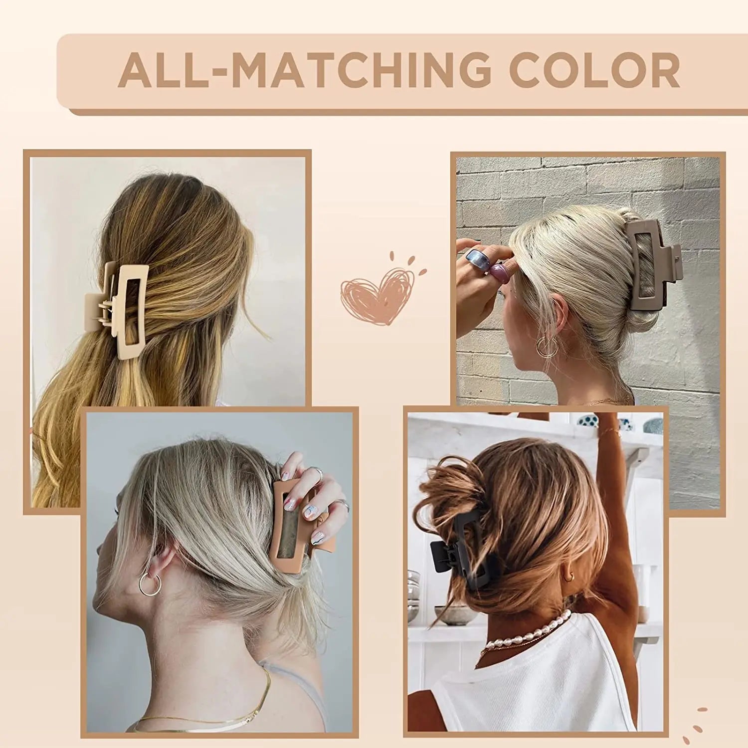 Elegant hårklämma i matt vintagestil