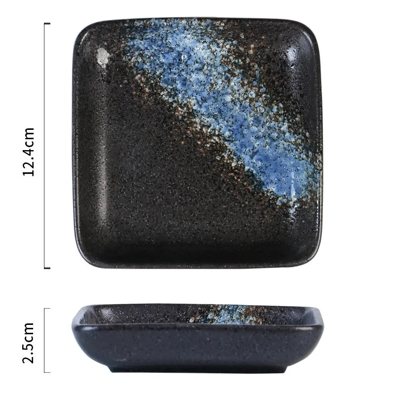 Fyrkantigt serveringsfat i keramik