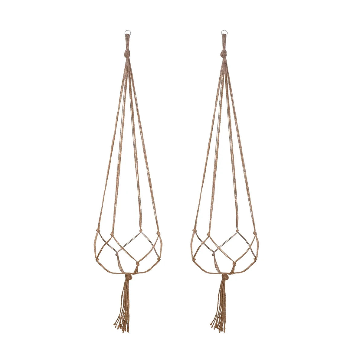 Hängande planteringskorg i rotting