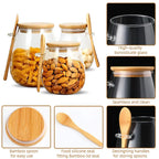 Glasburk med lock och sked