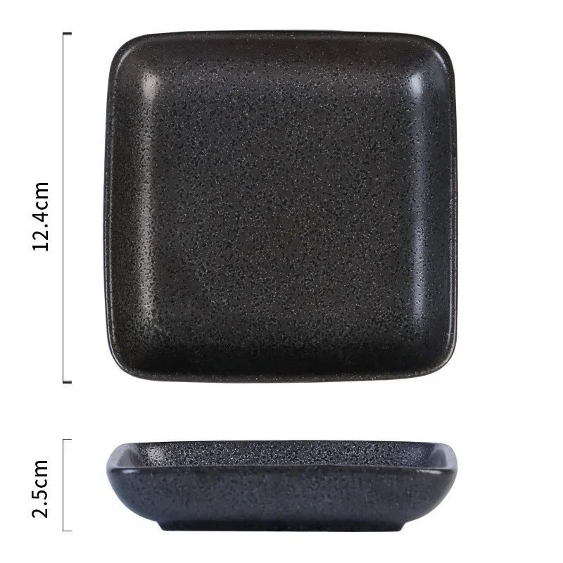 Fyrkantigt serveringsfat i keramik