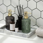 Stylish glass soap dispenser
