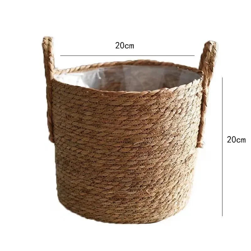 Braided basket for planting/storage