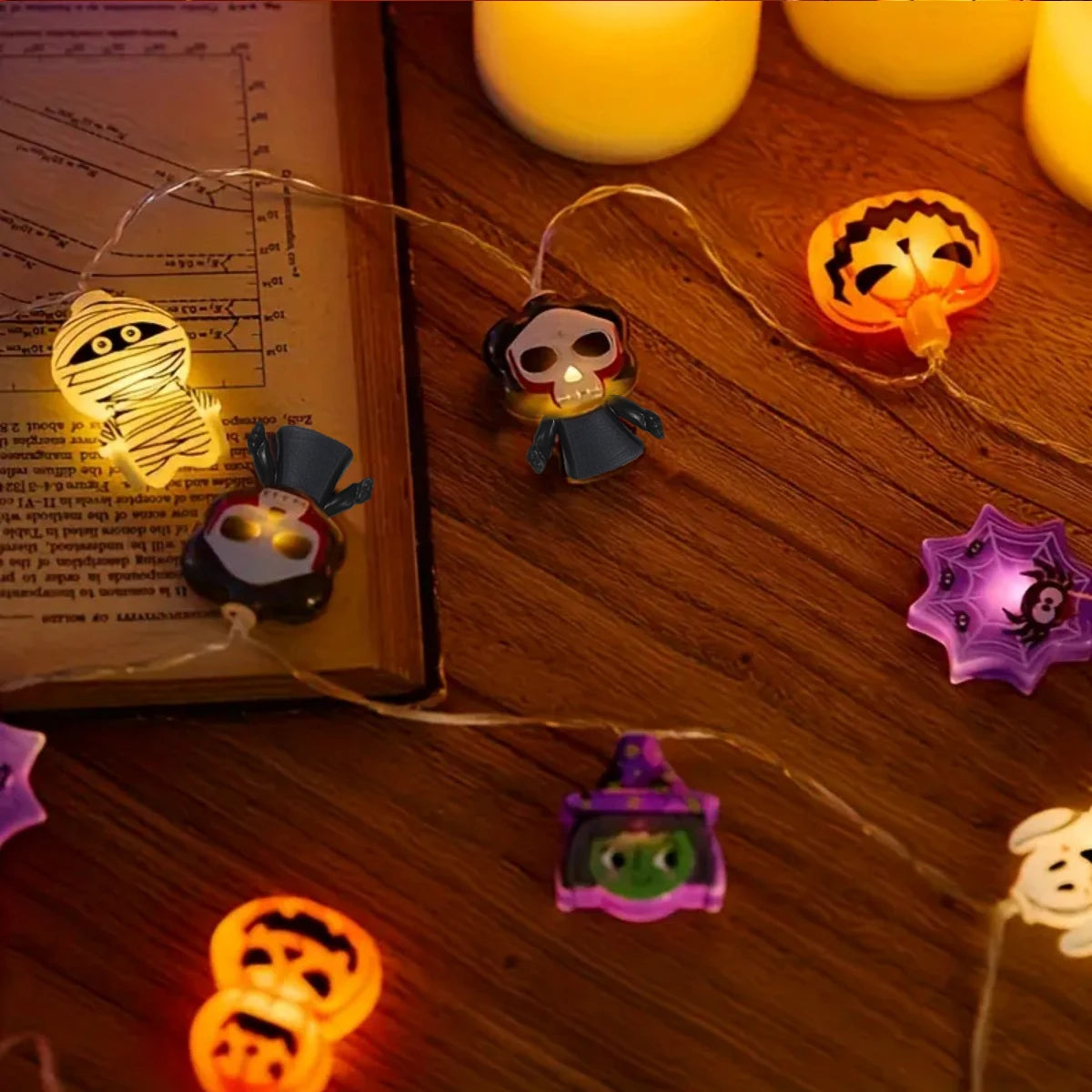 Batteridriven ljusslinga för Halloween