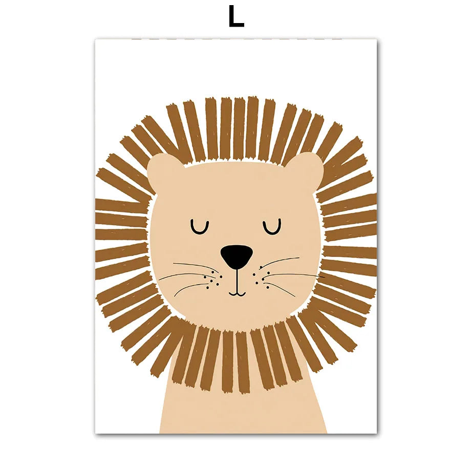 Djuraffisch på canvas