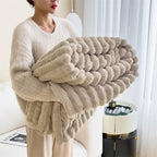 Soft quality blanket with temperature regulating effect