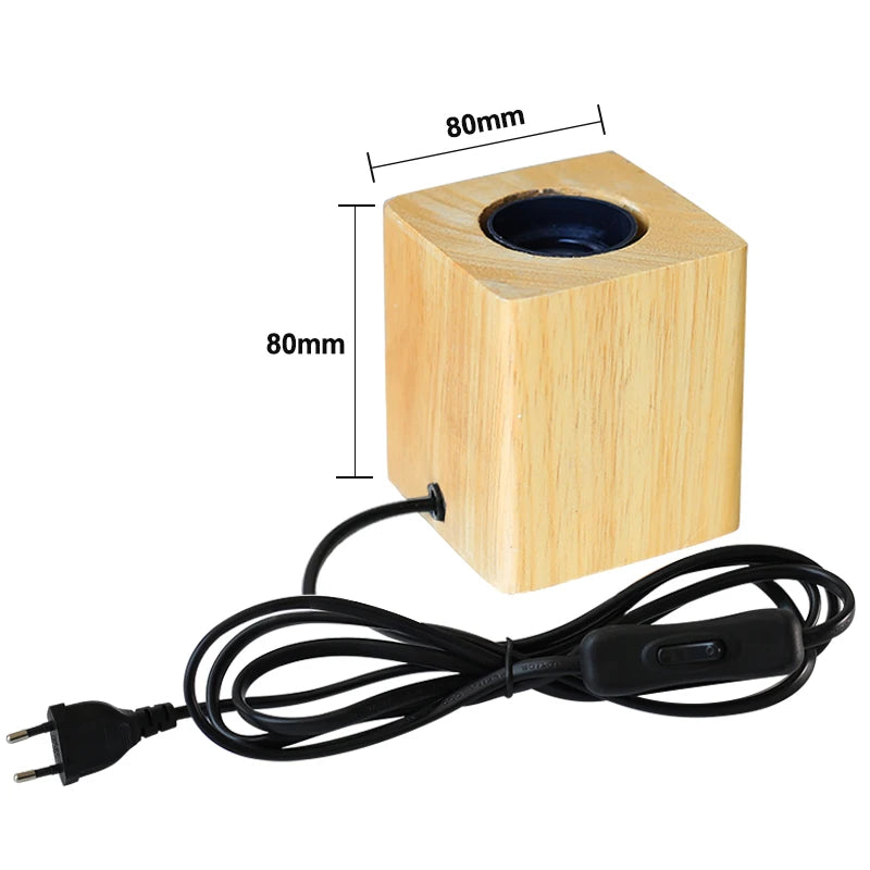 Minimalistisk bordslampa i trä