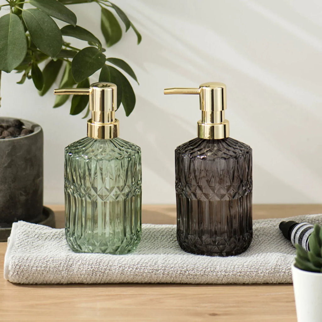 Stylish glass soap dispenser