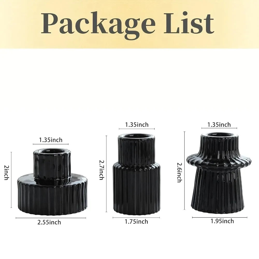 Ljusstakar i glas 3-pack