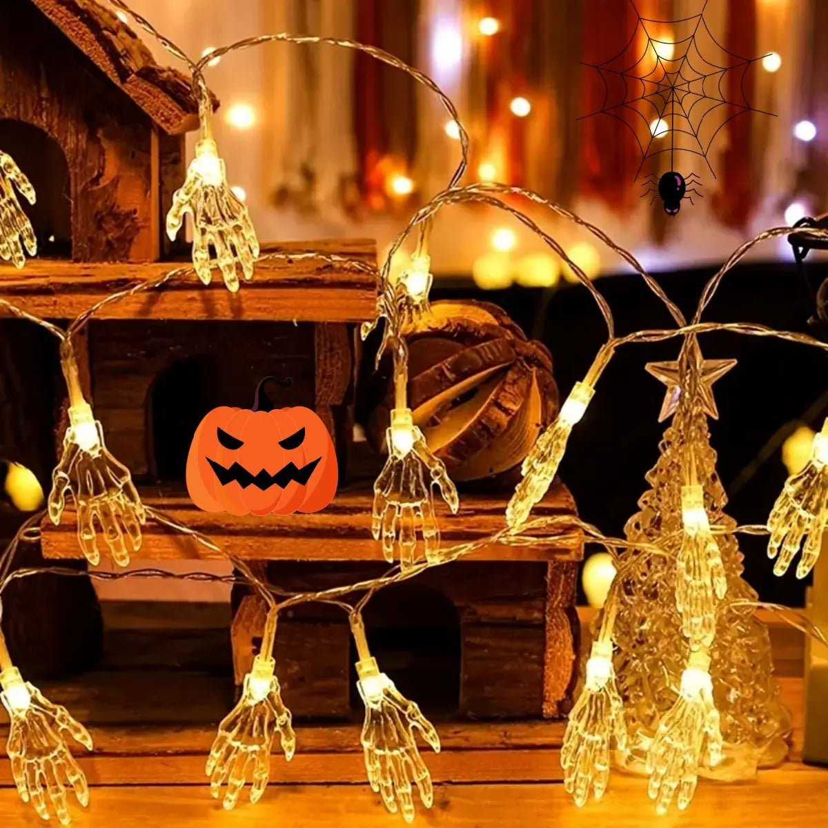 Dekorativ ljusslinga som lyfter din Halloween