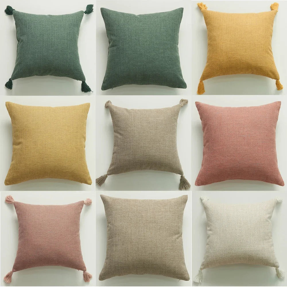 Elegant kuddfodral i linnelook