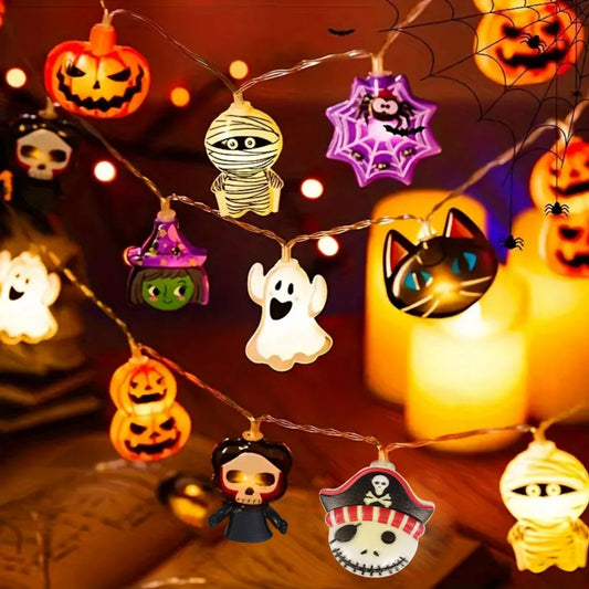 Batteridriven ljusslinga för Halloween