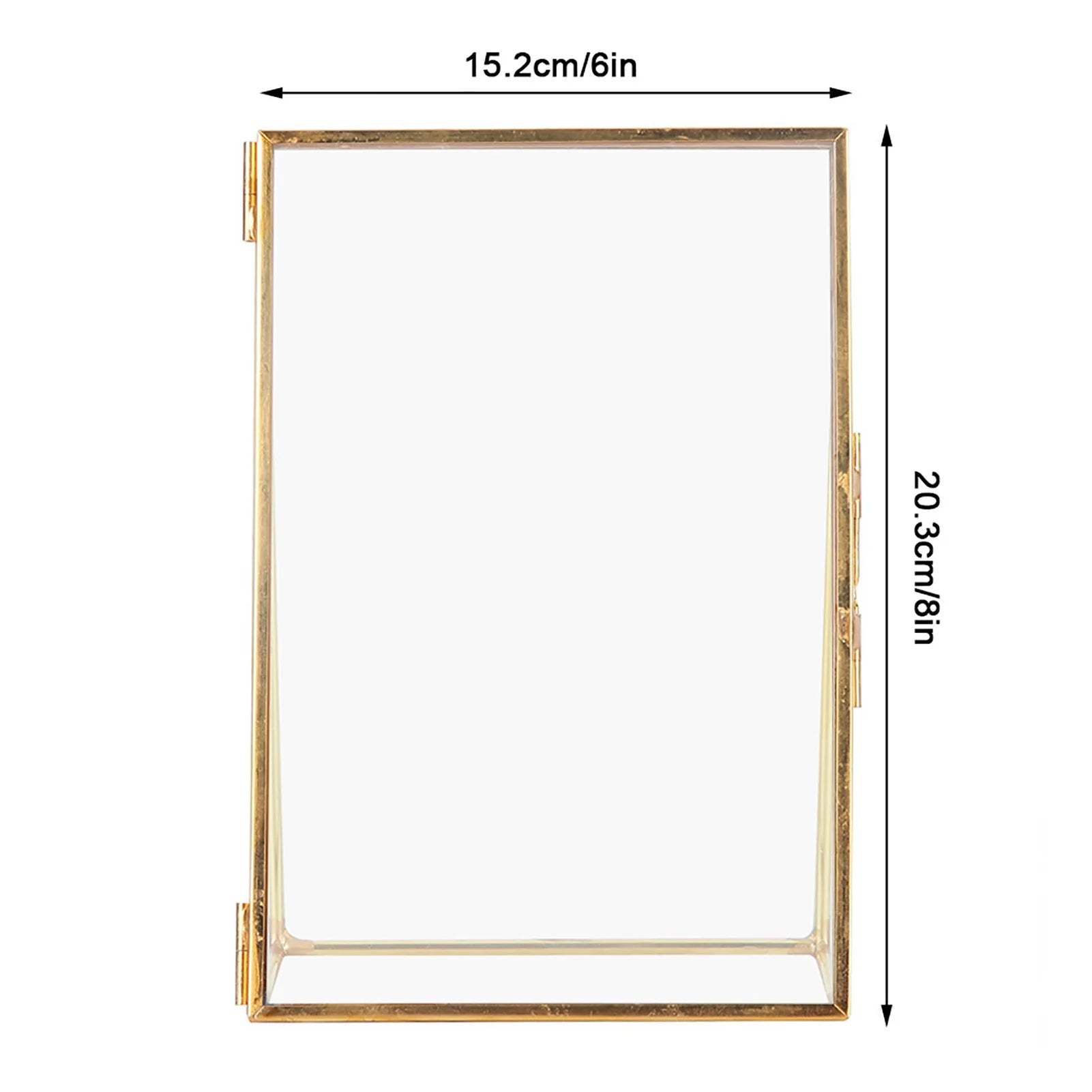 Fotoram i glas och mässing