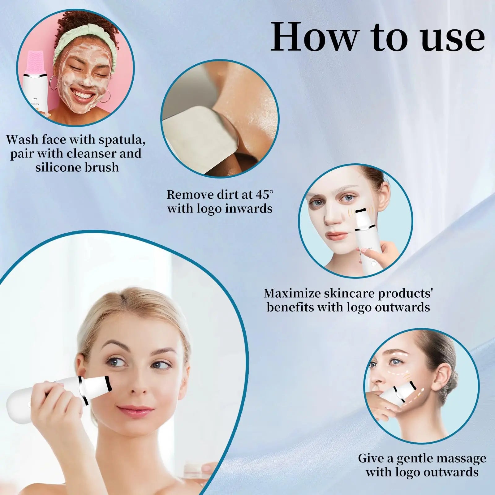 Elektrisk ansiktsrengörare med vibration och djuprengöring