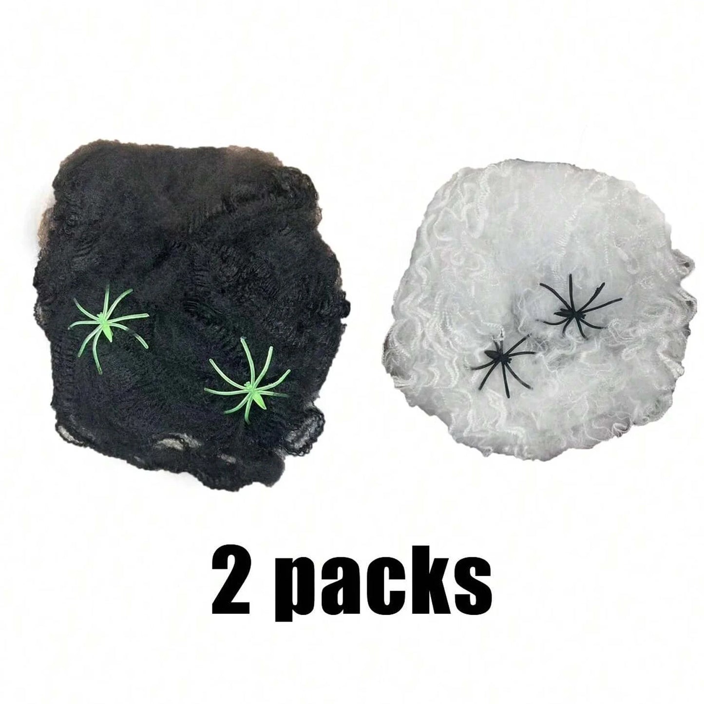 Dekorativa spindelnät i bomull – 2-pack