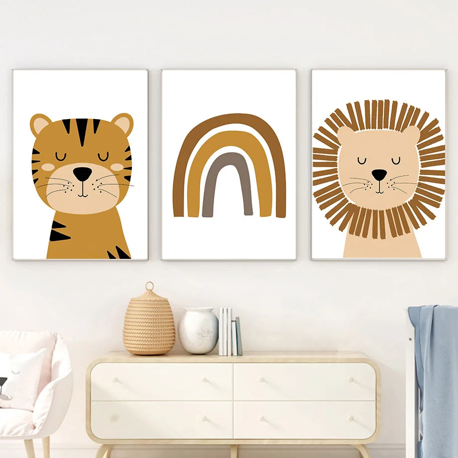 Djuraffisch på canvas