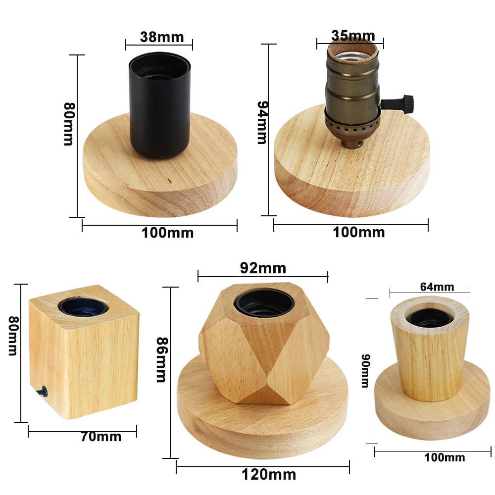 Minimalistisk bordslampa i trä