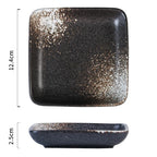 Fyrkantigt serveringsfat i keramik