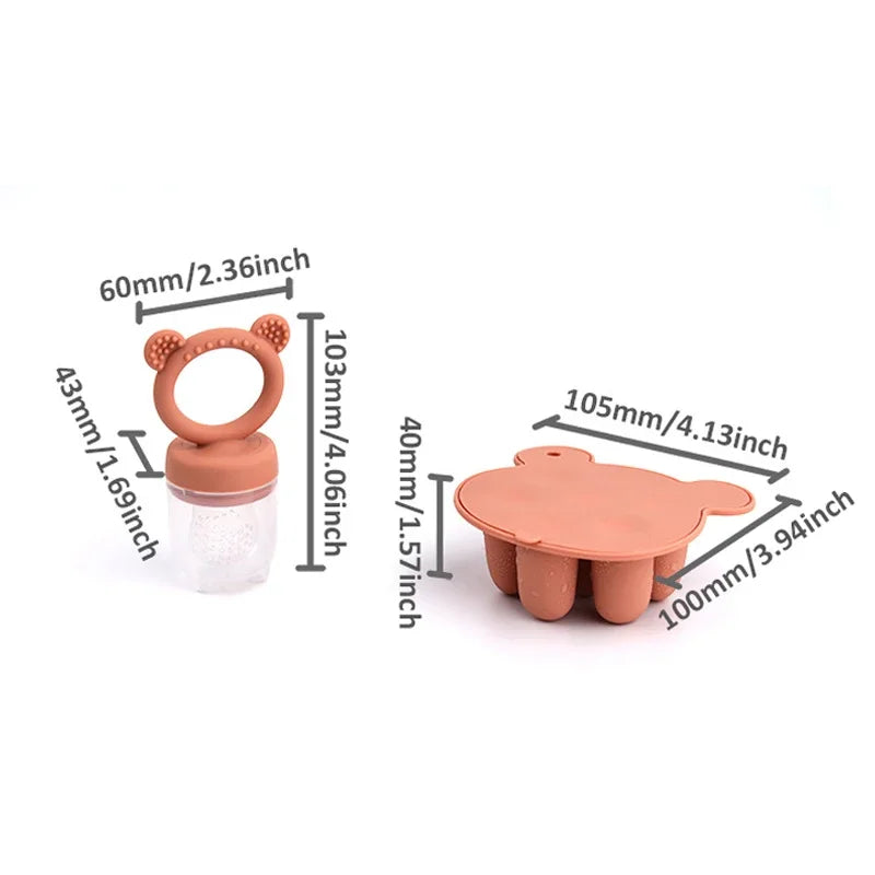 Silikonform för bröstmjölk och puré