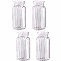 Transparent glasvas i retro randig design