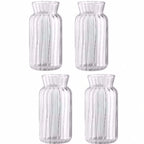 Transparent glasvas i retro randig design