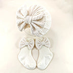 2-delat set med babyturban och strumpor