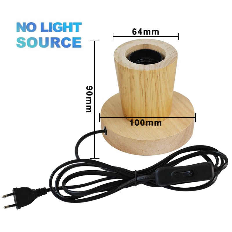Minimalistisk bordslampa i trä
