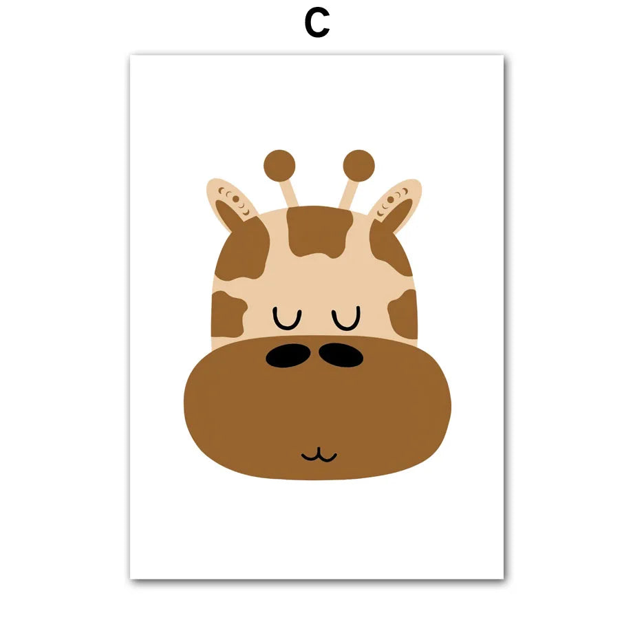 Djuraffisch på canvas